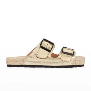 MANEBi Gold Sandals